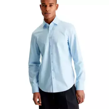 Рубашка Calvin Klein Twill Easy Care Slim Fit, синий
