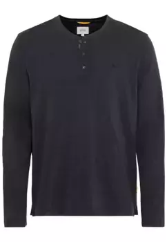 Рубашка Camel Active Henley с вышитым логотипом, цвет Asphalt