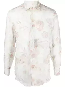 Рубашка Camicia с цветочным принтом ETRO, белый