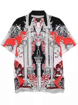 Рубашка Camilla с короткими рукавами и воротником-стойкой, черный