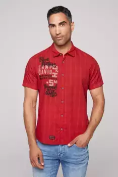 Рубашка CAMP DAVID с короткими рукавами, хлопок, красный