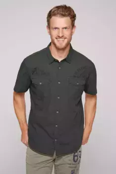 Рубашка CAMP DAVID с короткими рукавами, хлопок, цвет Granite