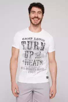 Рубашка CAMP DAVID с круглым вырезом, хлопок, белый