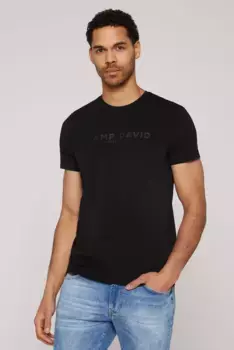 Рубашка CAMP DAVID с круглым вырезом, хлопок, черный