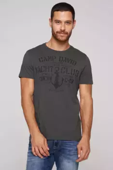 Рубашка CAMP DAVID с круглым вырезом, хлопок, цвет Ash