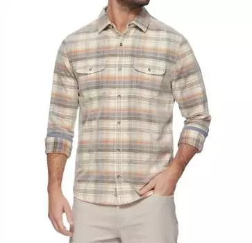 Рубашка Campbell Plush с длинными рукавами в цвете кремовый/синий/ржавчина Flags & Anthem