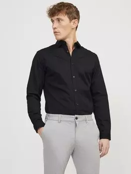 Рубашка Cardiff Slim Fit Jack & Jones, черная