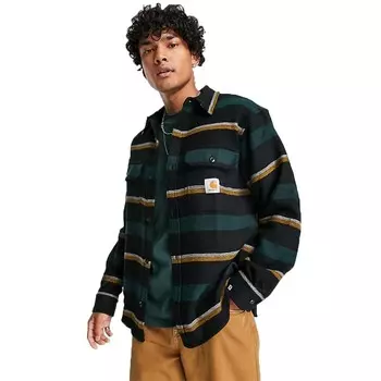 Рубашка Carhartt WIP bowman stripe, зеленый