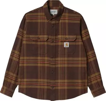 Рубашка Carhartt WIP Long-Sleeve Wallace Check Shirt 'Ale', коричневый