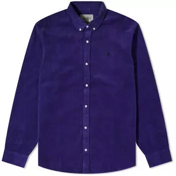 Рубашка Carhartt Wip Madison Fine Cord, цвет Tyrian & Black
