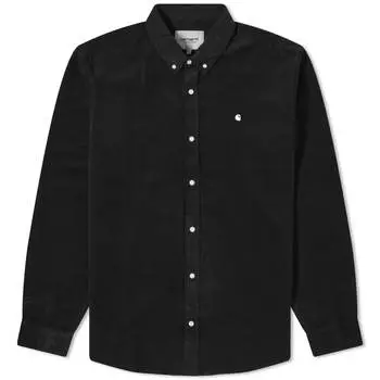 Рубашка Carhartt Wip Madison Fine Cord, цвет Black & Wax