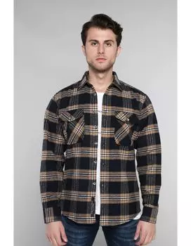 Рубашка CARISMA Flanell Flanell mit Karomuster, темно синий