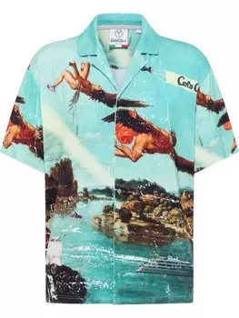 Рубашка Carlo Colucci Delugan, цвет blau/mehrfarbig