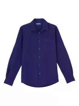 Рубашка Caroubis с длинными рукавами Vilebrequin, синий