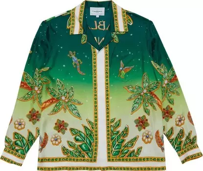 Рубашка Casablanca Cuban Collar Long-Sleeve 'Joyaux D'Afrique', разноцветный