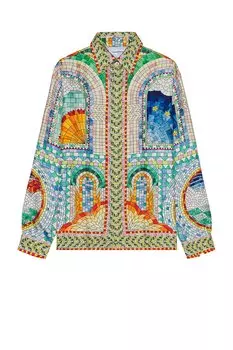 Рубашка Casablanca Long Sleeve Silk, цвет Mosaic De Damas