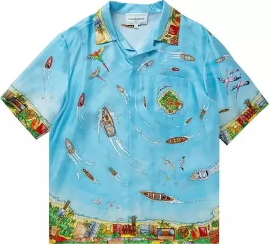 Рубашка Casablanca Maison Sur Piloti 'Blue', синий