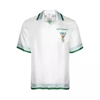 Рубашка Casablanca Metaphysical Tennis Icon Silk Shirt White, белый