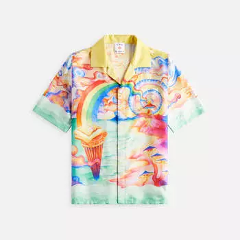 Рубашка Casablanca Short Sleeve Cuban Collar Shirt, цвет Natures Teacher