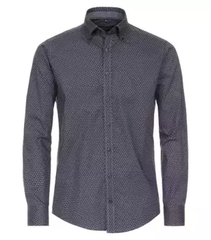 Рубашка CASAMODA с длинными рукавами "CASAMODA повседневная рубашка с принтом", синий