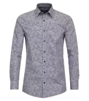 Рубашка CASAMODA с длинными рукавами "CASAMODA повседневная рубашка с принтом", синий