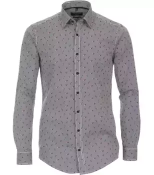 Рубашка CASAMODA с длинными рукавами "Повседневная рубашка CASAMODA из коллекции "Green" принт ", синий