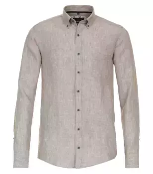 Рубашка CASAMODA с длинными рукавами "Повседневная рубашка CASAMODA однотонная ", бежевый