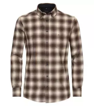 Рубашка CASAMODA с длинными рукавами "Повседневная рубашка CASAMODA в клетку", оливковый