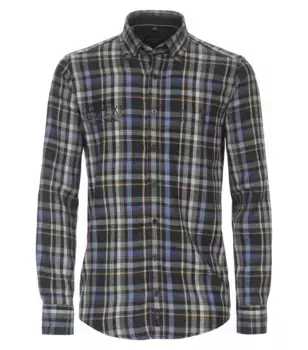 Рубашка CASAMODA с длинными рукавами "Повседневная рубашка CASAMODA в клетку", серый