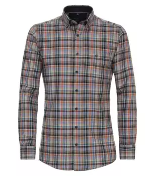 Рубашка CASAMODA с длинными рукавами "Повседневная рубашка CASAMODA в клетку", коричневый