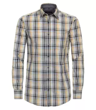 Рубашка CASAMODA с длинными рукавами "Повседневная рубашка CASAMODA в клетку", желтый