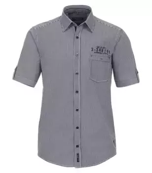 Рубашка CASAMODA с короткими рукавами "Повседневная рубашка CASAMODA с короткими рукавами в полоску ", синий