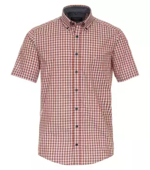 Рубашка CASAMODA с короткими рукавами "Повседневная рубашка CASAMODA с короткими рукавами в клетку ", цвет Orange