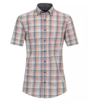 Рубашка CASAMODA с короткими рукавами "Повседневная рубашка CASAMODA с короткими рукавами в клетку ", синий