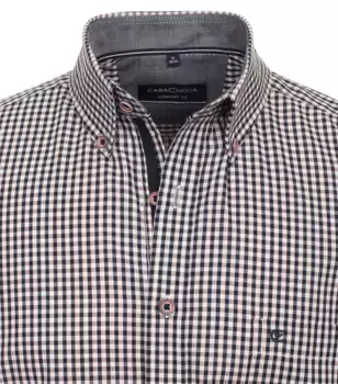 Рубашка CASAMODA с короткими рукавами "Повседневная рубашка CASAMODA с короткими рукавами в клетку ", синий