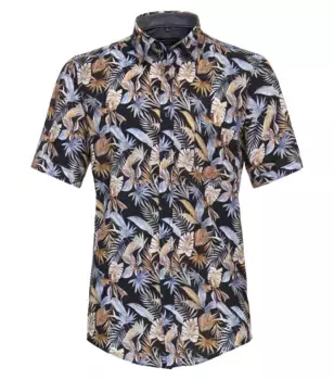 Рубашка CASAMODA с короткими рукавами "Повседневная рубашка CASAMODA с короткими рукавами и принтом ", синий