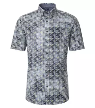 Рубашка CASAMODA с короткими рукавами "Повседневная рубашка CASAMODA с короткими рукавами и принтом ", синий