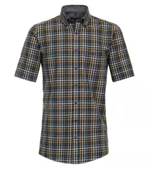 Рубашка CASAMODA с короткими рукавами "Повседневная рубашка CASAMODA с короткими рукавами в клетку ", коричневый