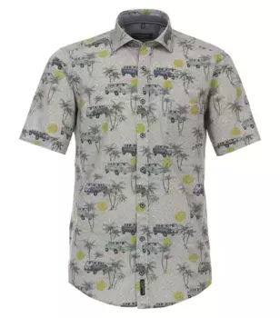 Рубашка CASAMODA с короткими рукавами "Повседневная рубашка CASAMODA с короткими рукавами и принтом ", серый