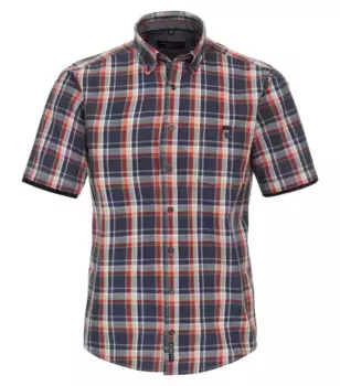 Рубашка CASAMODA с короткими рукавами "Повседневная рубашка CASAMODA с короткими рукавами в клетку ", синий