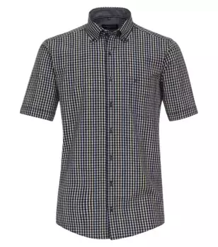 Рубашка CASAMODA с короткими рукавами "Повседневная рубашка CASAMODA с короткими рукавами в клетку ", синий