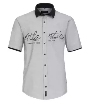 Рубашка CASAMODA с короткими рукавами "Повседневная рубашка CASAMODA с короткими рукавами в полоску ", синий