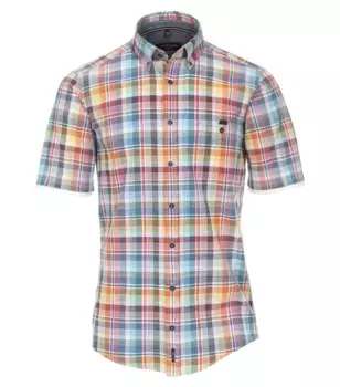 Рубашка CASAMODA с короткими рукавами "Повседневная рубашка CASAMODA с короткими рукавами в клетку ", синий