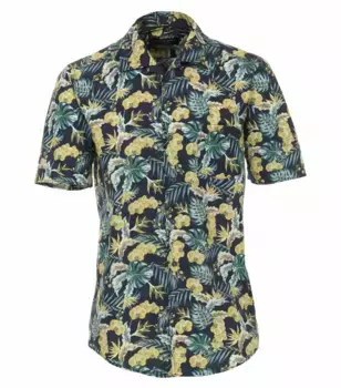 Рубашка CASAMODA с короткими рукавами "Повседневная рубашка CASAMODA с короткими рукавами и принтом ", синий