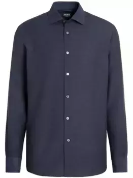 Рубашка Cashco из хлопковой смеси Zegna, синий