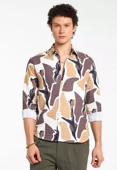 Рубашка CASUAL MARIO Instafab, коричневый