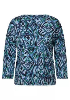 Рубашка CECIL, цвет Navy/Turquoise/Night blue