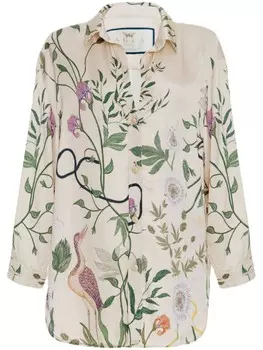 Рубашка Cecilia Paraso с цветочным принтом Agua By Agua Bendita, нейтральный цвет