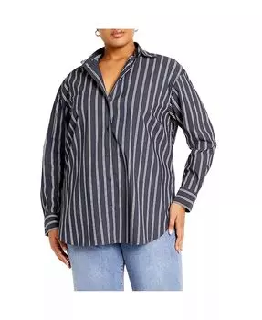 Рубашка Celine больших размеров CITY CHIC, синий