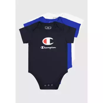 Рубашка Champion с длинными рукавами «3PK SHORTSLEEVE BODYSUITS», цвет NNY/WHT/BAI